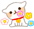 cute lamb with flowers
